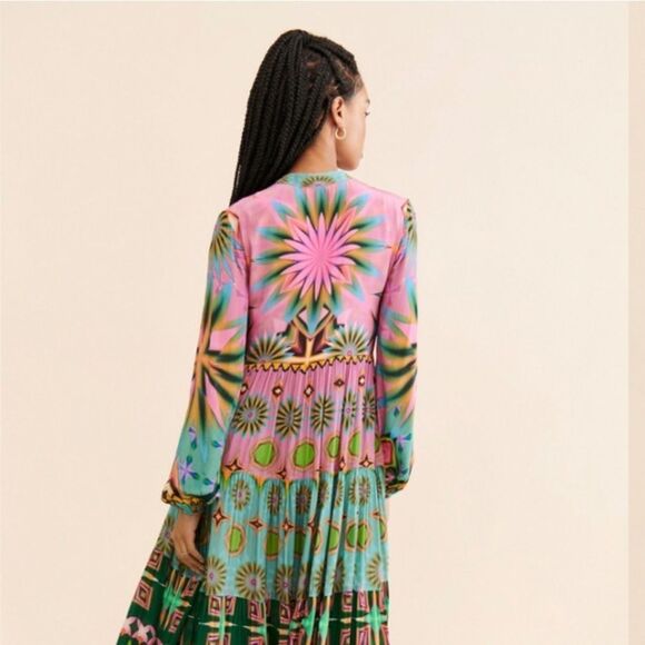 Siddhartha Bansal Mixed Print Button Front Maxi Dress size small worn once - Picture 8 of 15